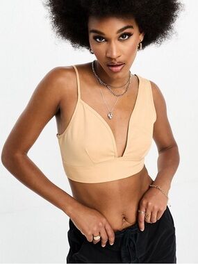 Missguided Tall bralet in beige